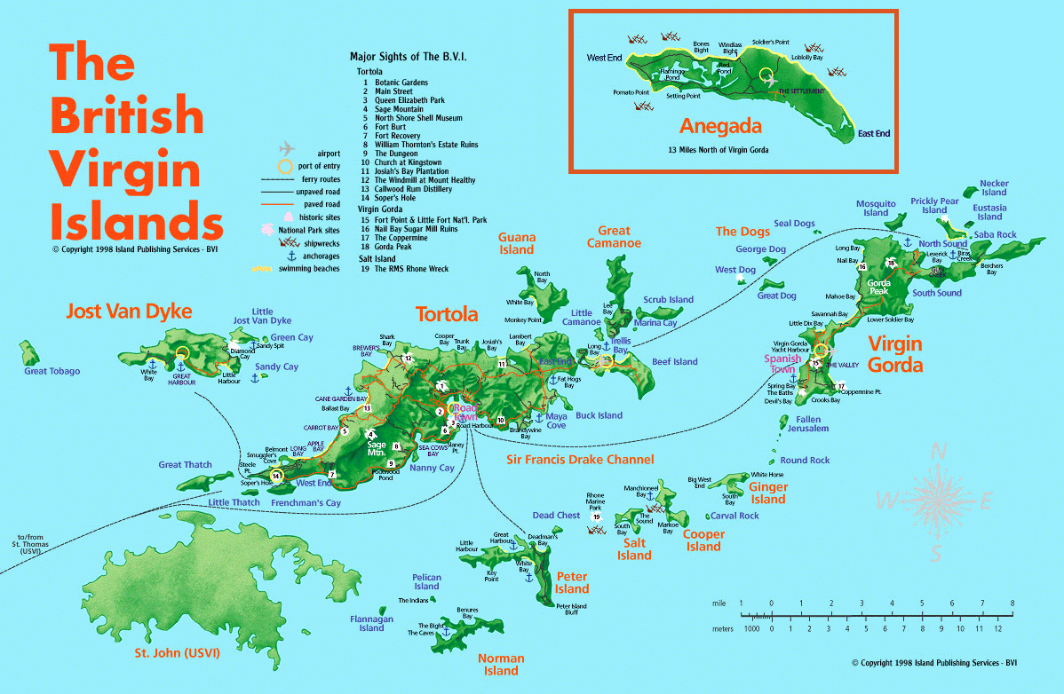 Where Is British Virgin Islands Located On The World Map At Michelle British Virgin Islands Tourist Map 